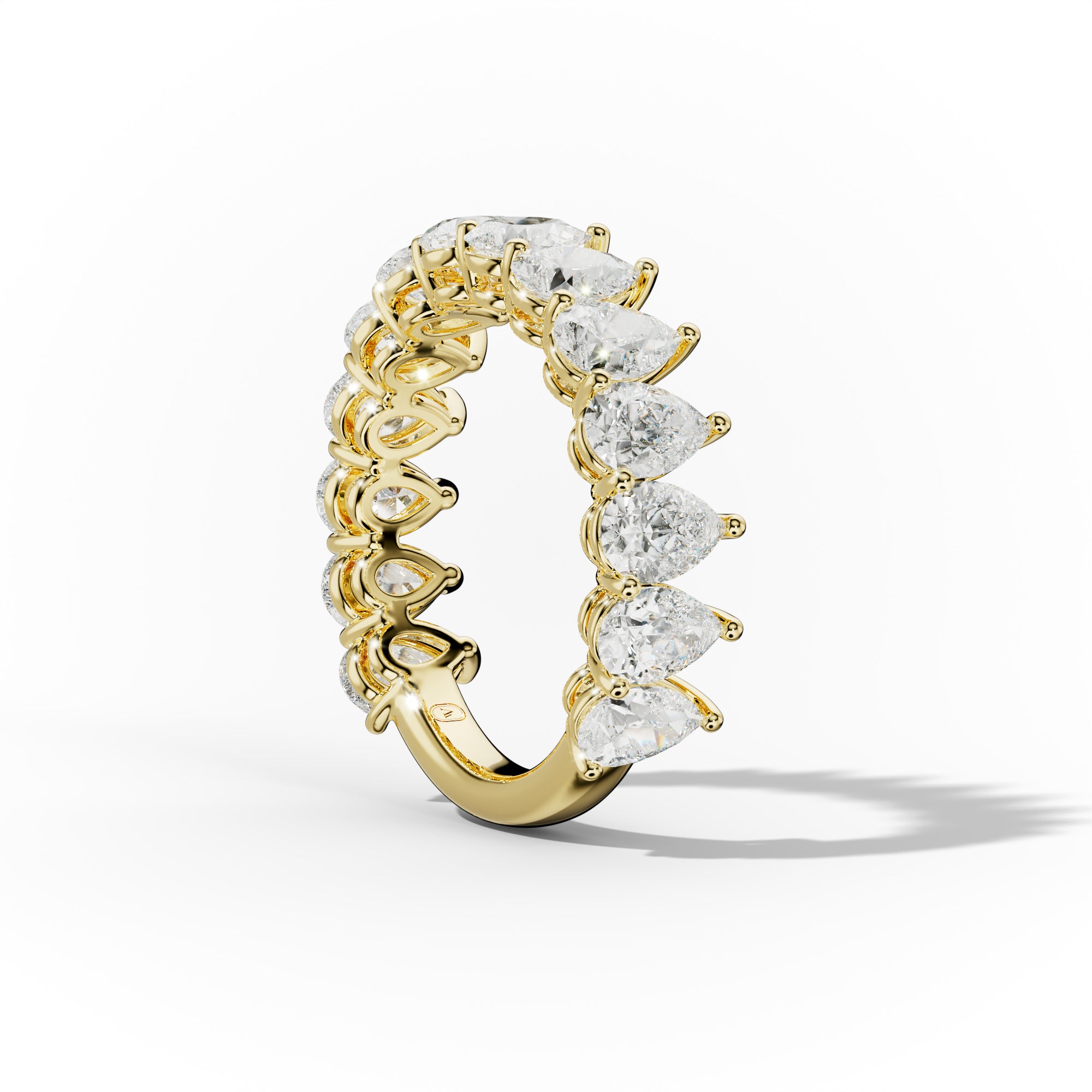 3.0 Carat Pear Shape Diamond Anniversary Band